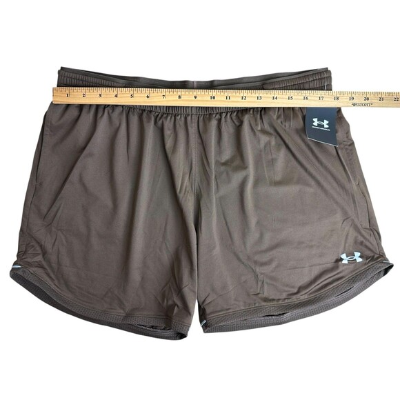 Under Armour Women's Knit Training Shorts Mid Length Size XL Brown - Picture 8 of 10